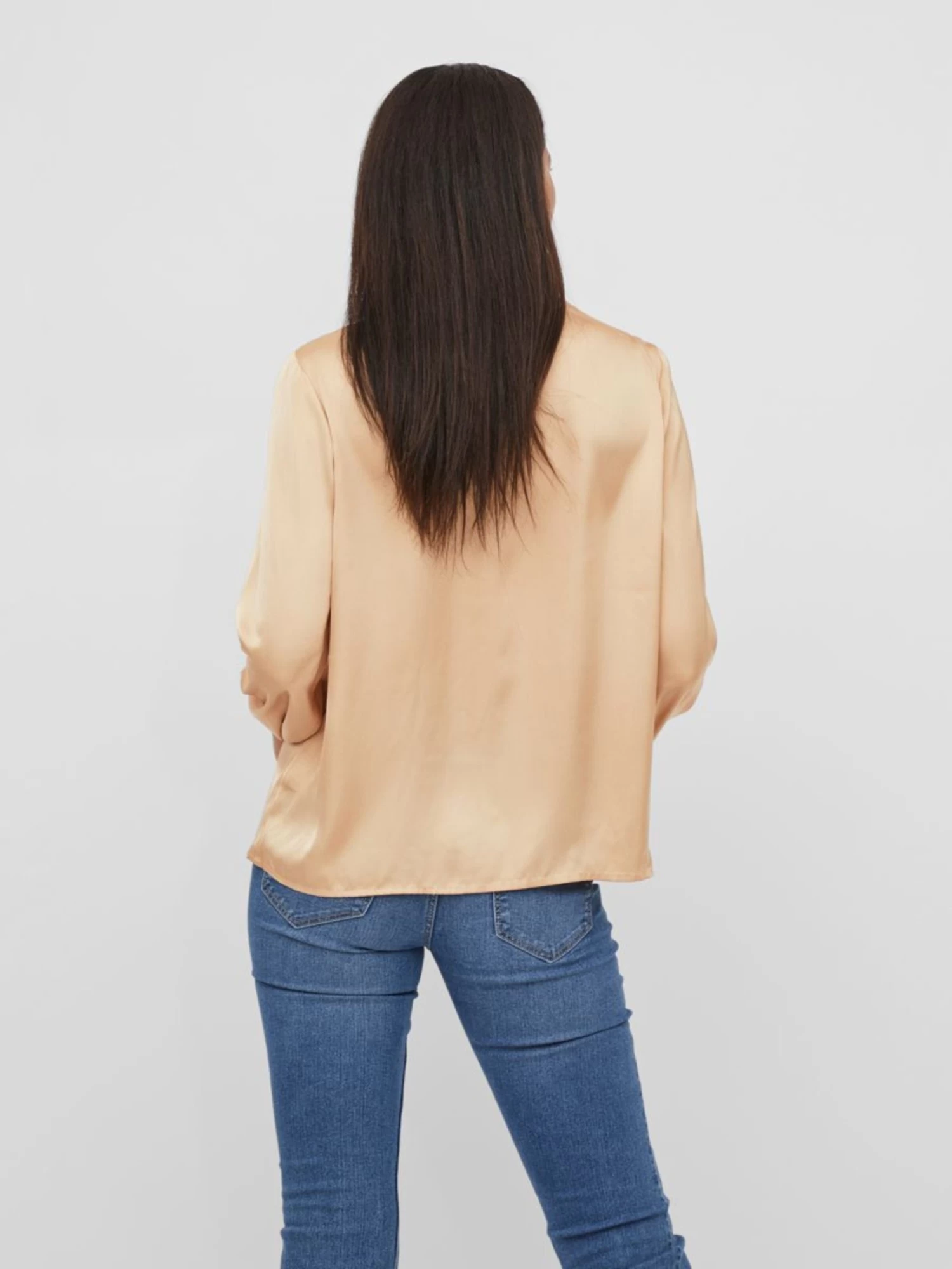 Vila Blouseshirts Blouse Dames Beige 4 Vila Blouseshirts Blouse Dames Beige - Afbeelding 4