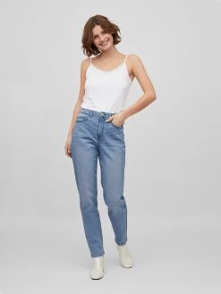 Vila Kanten Tops Top DAISY Dames Wit -Vila abd2191f3b5b41bb7822f131a178b853