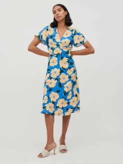 Vila Midi Jurken Jurk Dames Blauw / Geel 8 Vila Midi Jurken Jurk Dames Blauw / Geel -Vila ad83be82bce814c3150ab44ec80d0796 scaled