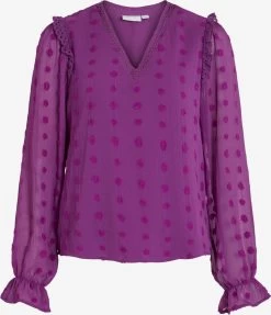 Vila Blouseshirts Blouse Dames Roze