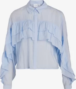 Vila Overhemden Blouse NABIA Dames Lichtblauw