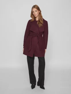 Vila Tussenmantels Tussenmantel Dames Karmijnrood -Vila ae39f051c8751962b1e2c68382cae6f9 scaled