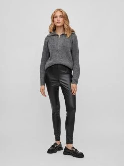 Vila Leren Broeken Skinny Leggings Katy Dames Zwart -Vila ae5b7e302ff9c9756cee6b695f08dced