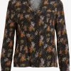 Vila Kanten Blouses Blouse Borine Dames Zwart