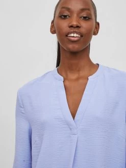 Vila Blouses Met Korte Mouw Blouse Dames Blauw -Vila b02e979e6e3b9e1e94ade6bc4c386a0f