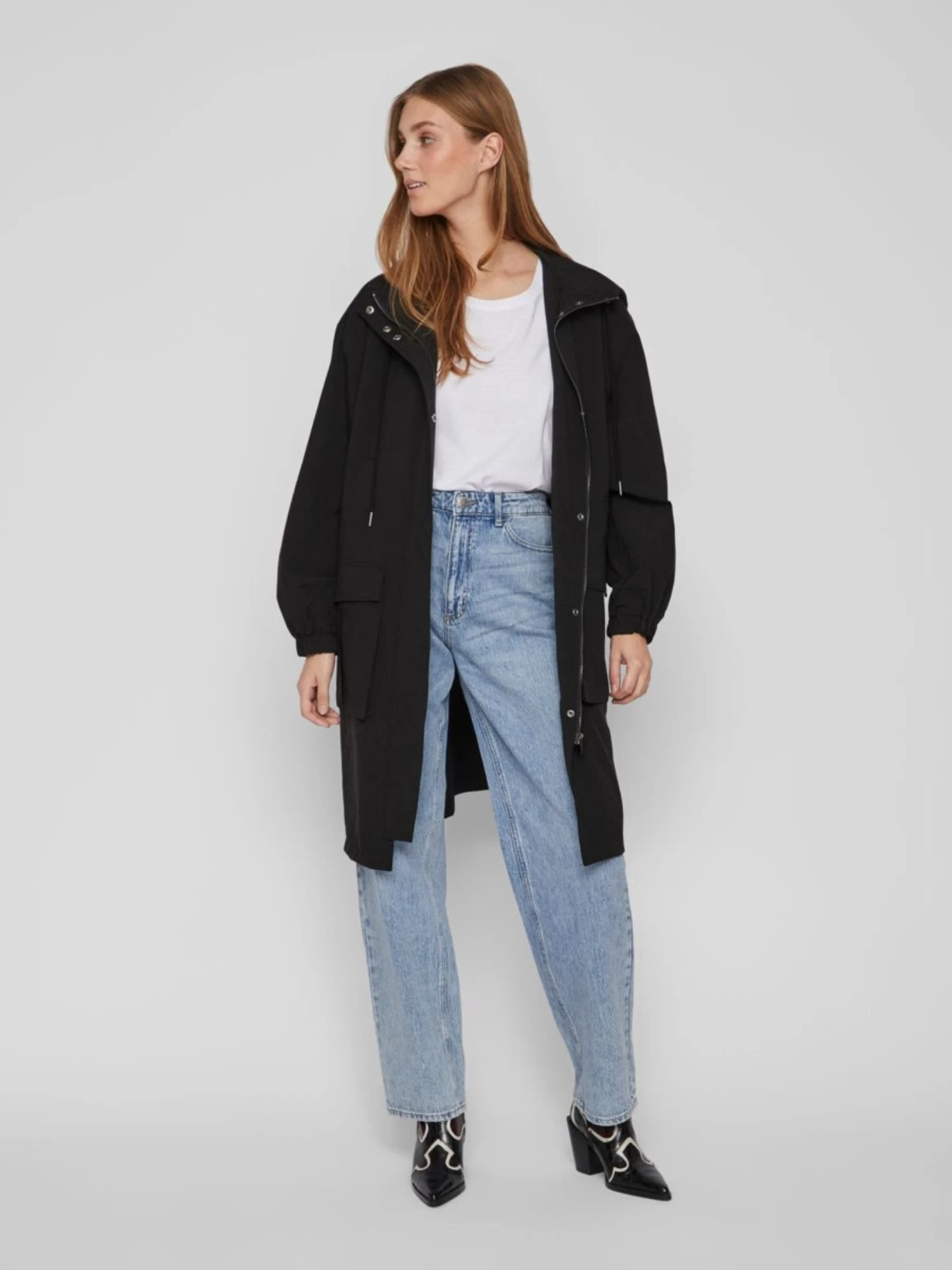 Vila Parkas Tussenparka Dames Zwart 5 Vila Parkas Tussenparka Dames Zwart - Afbeelding 5