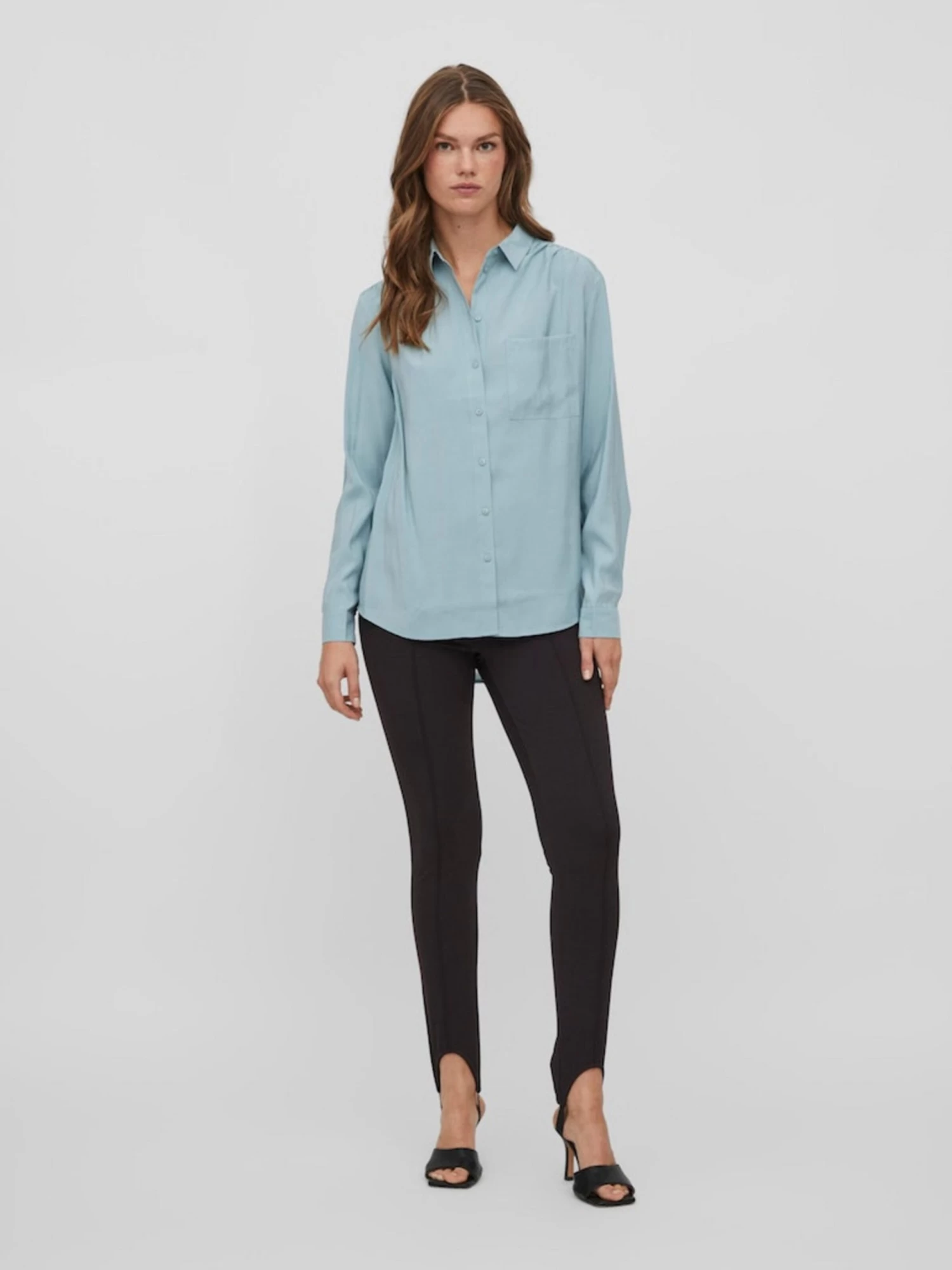 Vila Overhemden Blouse Julima Dames Lichtblauw 5 Vila Overhemden Blouse Julima Dames Lichtblauw - Afbeelding 5