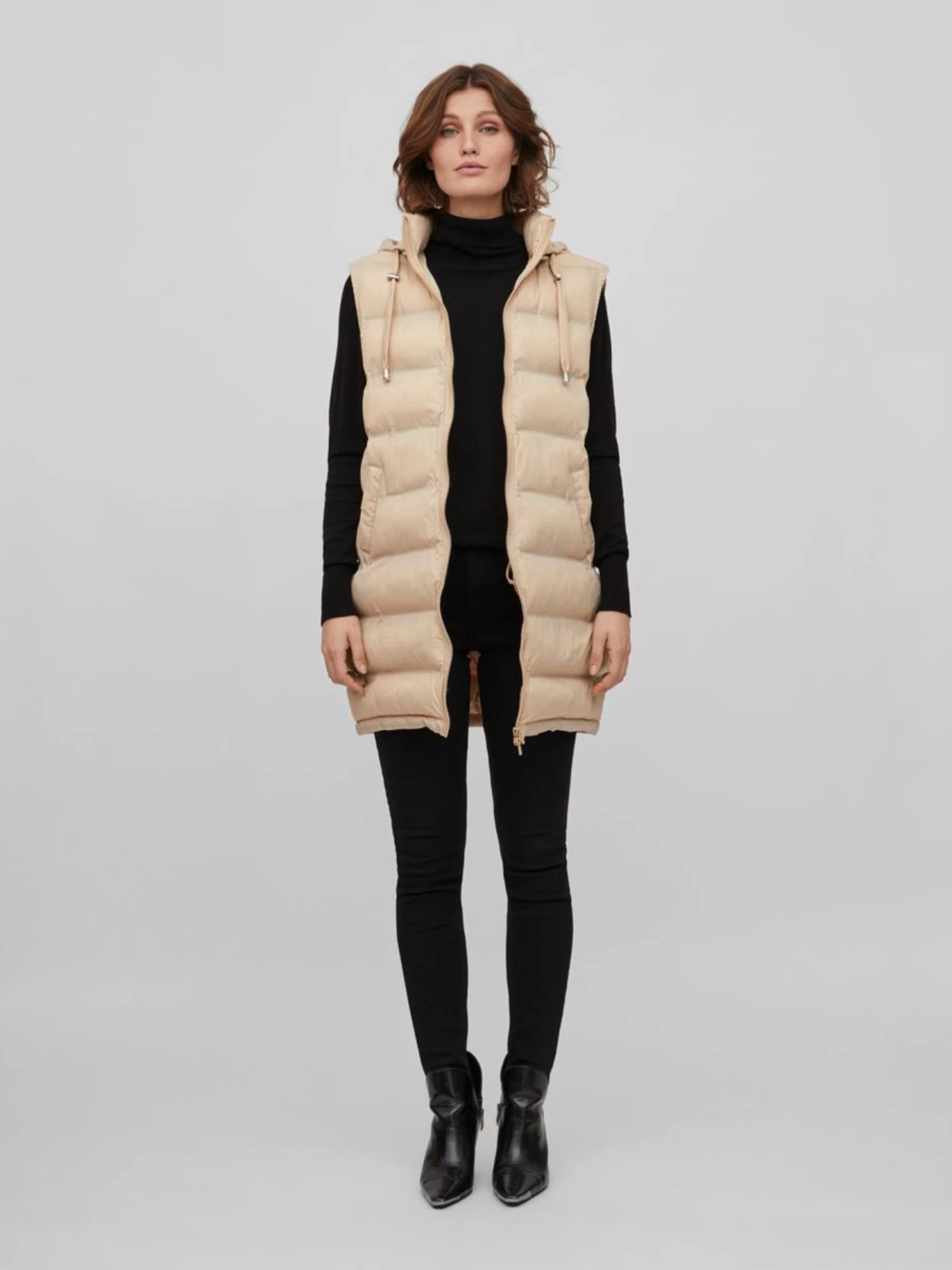 Vila Bodywarmers Bodywarmer Trish Dames Beige 3 Vila Bodywarmers Bodywarmer Trish Dames Beige - Afbeelding 3