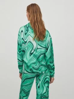 Vila Overhemden Blouse Dames Jade Groen -Vila b1fedc5304f8705e87585dcbe39ddfb5