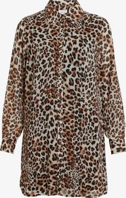 Vila Blousejurken Blousejurk Josefina Dames Bruin