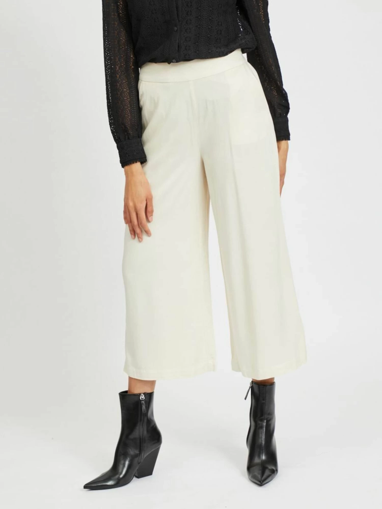 Vila Culottes Wide Leg Broek VIFANZA Dames Wit 2 Vila Culottes Wide Leg Broek VIFANZA Dames Wit - Afbeelding 2