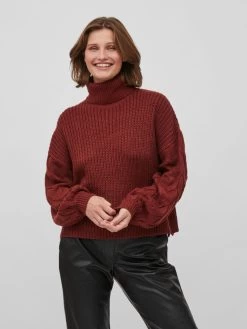 Vila Coltruien Trui Dames Rood -Vila b320b79fcd72ef4d0b97737160d4445b