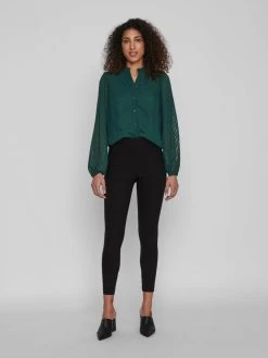 Vila Blouseshirts Blouse Dames Groen -Vila b3935bfc0def91e1310b8855bb1086ff