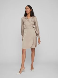 Vila Mini Jurken Jurk RAVENNA Dames Lichtbruin -Vila b3d2a1eab30c4c7b996c15d809157c85