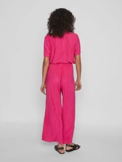 Vila Pantalons Wide Leg Broek Dames Pink -Vila b4de473d1073373834c89af2261f9bc6