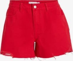 Vila Denim Shorts Regular Jeans Dames Vuurrood