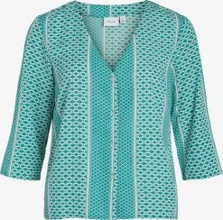 Vila Blouses Met Korte Mouw Blouse Aimi Dames Groen / Jade Groen