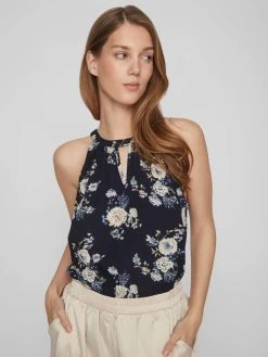 Vila Uitgaanstops Top Dames Navy -Vila b6d07417a27567c44e507bac6fee29d6