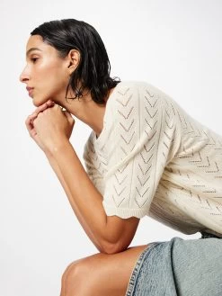 Vila Fijngebreide Truien Trui Dames Crème -Vila b7264e2c293f5b8566ff16ec28033504