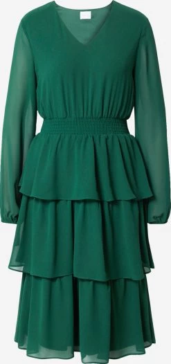 Vila Blousejurken Blousejurk Fulla Dames Groen