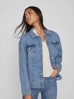 Vila Spijkerjasjes Tussenjas Fri Dames Blauw -Vila b731d801f9b4b0f0fea3eada05a65fdd