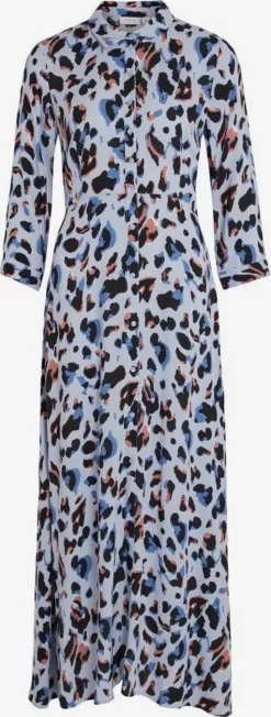 Vila Maxi Jurken Jurk Dames Duifblauw