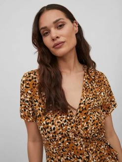 Vila Mini Jurken Jurk Dames Oranje -Vila b8af194c8ea3b7e1310d300bb9a22be1