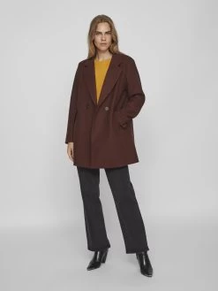 Vila Korte Mantels Tussenmantel Dames Bruin -Vila b8b00ab07c244bd6e9981e23a103d33d