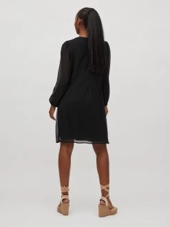 Vila Blousejurken Blousejurk Dames Zwart -Vila b8f898c17f9ff694c23f1f9ade327667