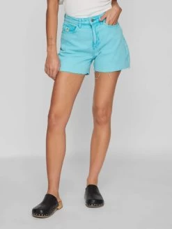 Vila Denim Shorts Regular Jeans Pippa Dames Blauw -Vila b9d4ce2942c92aa1b27c75f2f333d16e