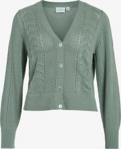 Vila Vesten Gebreid Vest Cattia Dames Jade Groen