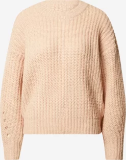 Vila Fijngebreide Truien Trui Dames Poederroze