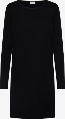 Vila Gebreide Jurken Gebreide Jurk Ril Dames Zwart