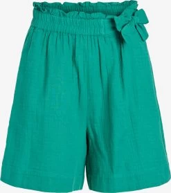 Vila Shorts Loosefit Broek Lania Dames Jade Groen