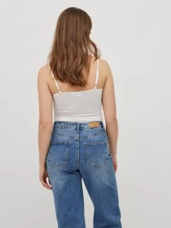 Vila Spaghetti Tops Top Dames Wit -Vila bb733ae82b27fd494cb6e720a29823f8