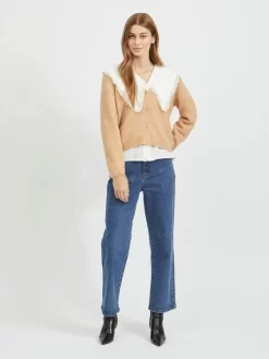 Vila Vesten Gebreid Vest Dames Oranje / Pink -Vila bba460ce265436485910cc43dd7c500a scaled