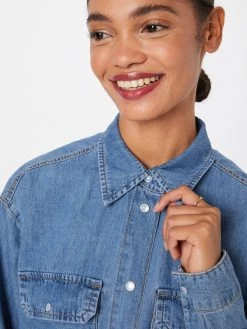 Vila Spijkerblouses Blouse Ninas Dames Blauw -Vila bc7fa037c7032f2fe6e5b75cb74664db