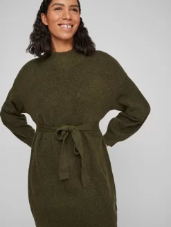 Vila Gebreide Jurken Gebreide Jurk Evah Dames Olijfgroen -Vila bda54843181386ec8462648f8ffc0e09 scaled