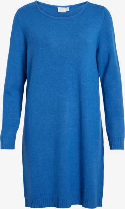 Vila Gebreide Jurken Gebreide Jurk Dames Blauw