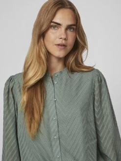 Vila Overhemden Blouse Dames Lichtgroen -Vila be479e9657f698cdb11a14d3c1ea7211