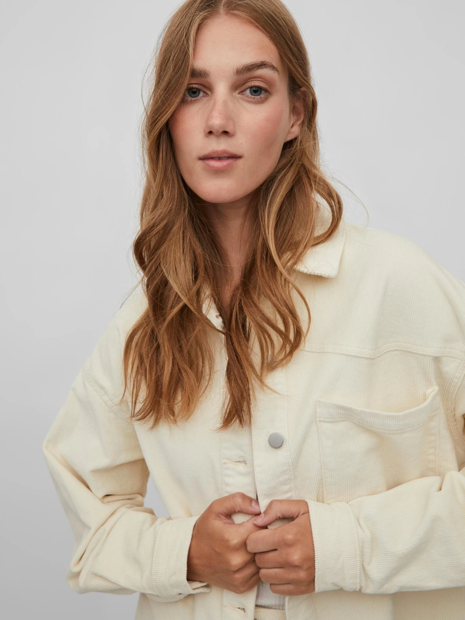 Vila Overhemden Blouse OTAS Dames Beige 6 Vila Overhemden Blouse OTAS Dames Beige - Afbeelding 6