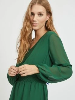 Vila Blousejurken Blousejurk Fulla Dames Groen -Vila c16c120e1d7c4572bd142a821400b96a