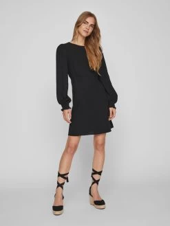 Vila Mini Jurken Jurk Dames Zwart -Vila c1fd2a77e3805a5c02967f355ce7811d