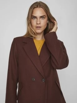 Vila Korte Mantels Tussenmantel Dames Bruin -Vila c289d44b6ab5c5ed4d99dc66523cac37