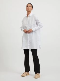 Vila Lange Blouses Blouse Gimas Dames Natuurwit -Vila c2b9082e92db77cfb6cd03d65006b4ab