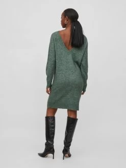 Vila Gebreide Jurken Gebreide Jurk Ella Dames Smaragd -Vila c2cfef5b8896ca505325872355a57f9e