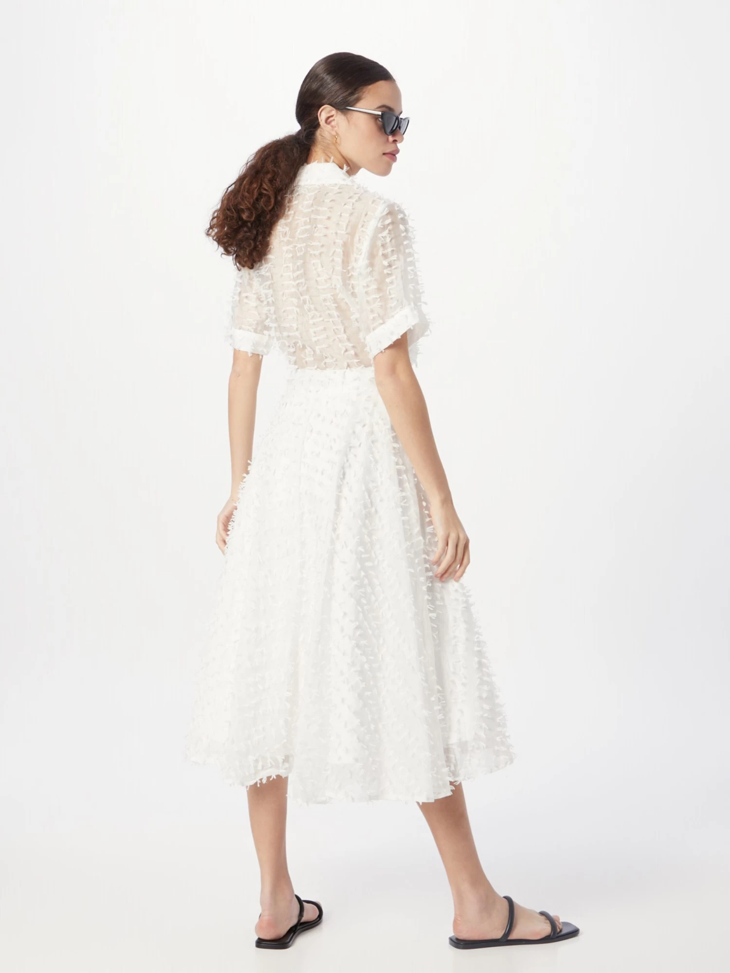 Midi Rokken Rok NANNA Dames Wit 4 Midi Rokken Rok NANNA Dames Wit - Afbeelding 4