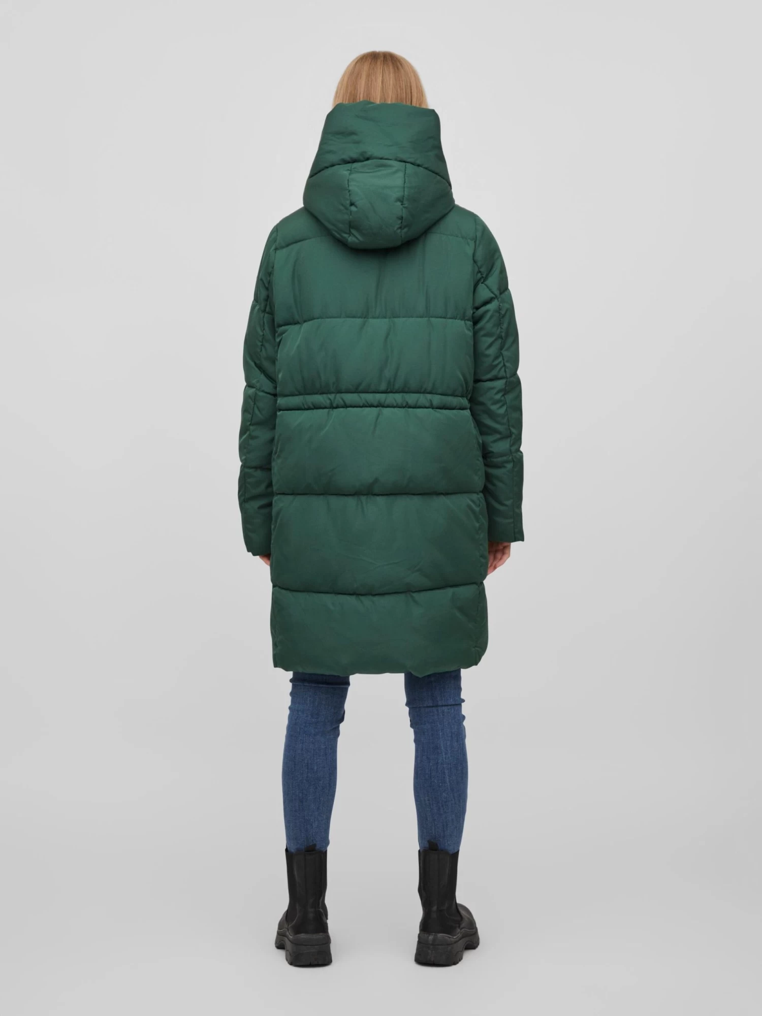 Vila Wintermantels Wintermantel Tatte Dames Smaragd 3 Vila Wintermantels Wintermantel Tatte Dames Smaragd - Afbeelding 3