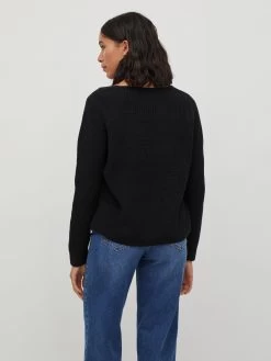 Vila Fijngebreide Truien Trui Dames Zwart -Vila c4b27c90fd4aed07bb571bff60197970