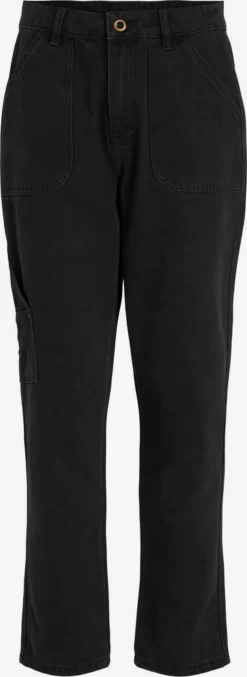 Vila Straight Regular Jeans Dames Zwart